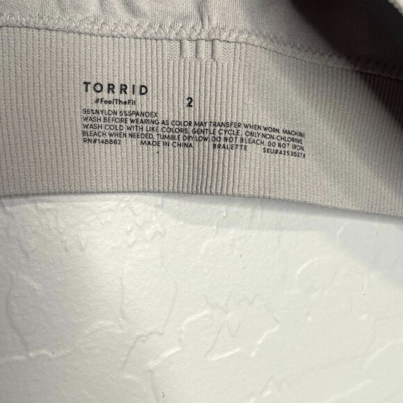 *SOLD* Torrid Scoop Neck Cable Knit Seamless Wireless Bralette 2 2X 18/20 - Picture 6 of 6